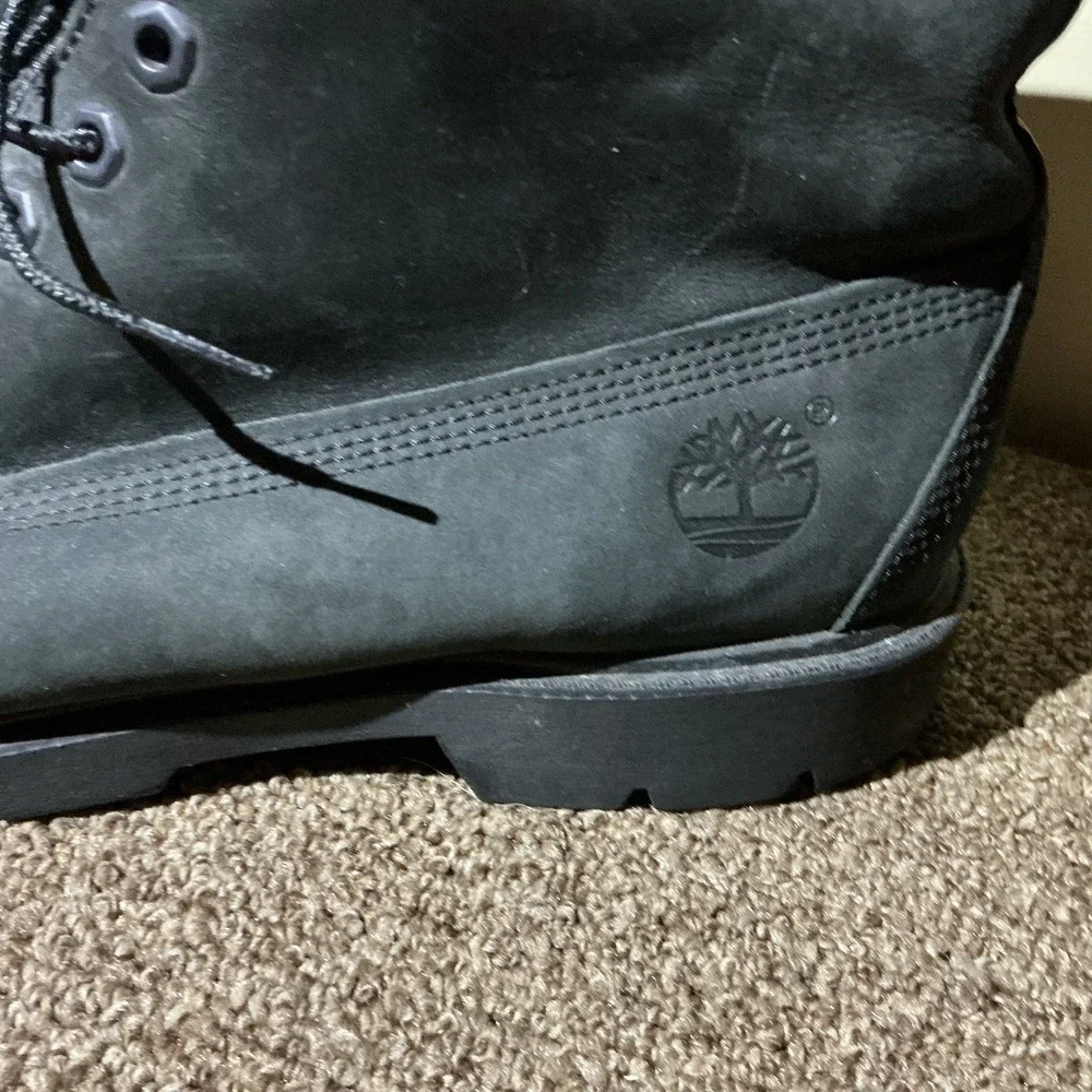 Timberland Black Nubuck Leather Boots Men 12/46 19038 6